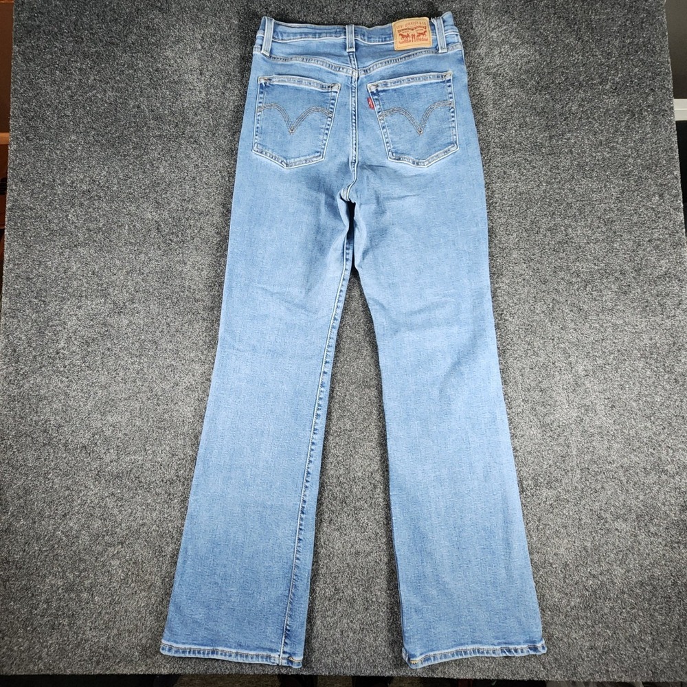 Levi's Ribcage Boot Cut Jeans Women 30x33 Fit 28×31 Blue High Rise Button Fly - Picture 3 of 12